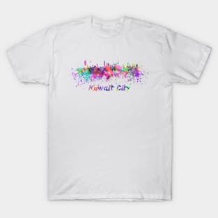 Kuwait city skyline in watercolor T-Shirt